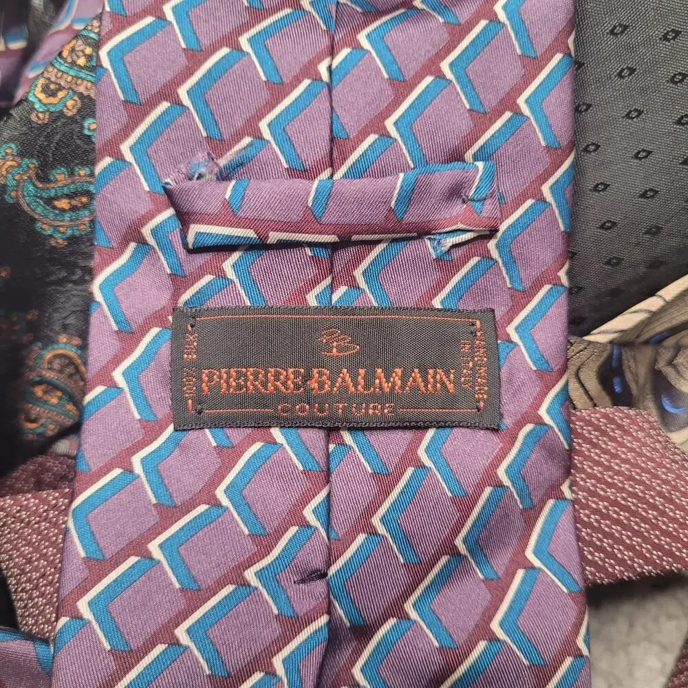 11pc LUXURY DESIGNER‎ Neckties LOT Wholesale Collectors Assorted Crafts Cutter